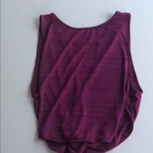 Purple crop yoga top